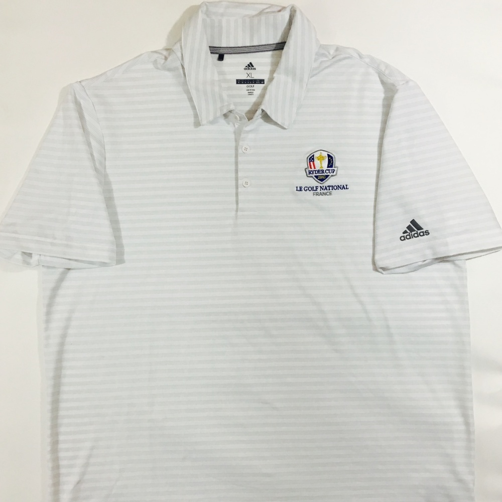 Men's Adidas GOLF Ryder Cup Striped Polo Shirt XL